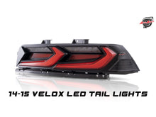 2014-2015 CHEVY CAMARO VELOX LED TAILLIGHTS GLOSS BLACK/RED LENS